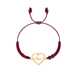 دستبند طلا بافت ضربان قلب | فروشگاه طلا و جواهر درگونه