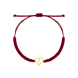 دستبند طلا بافت قلب | فروشگاه طلا و جواهر درگونه