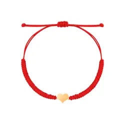 دستبند طلا بافت قلب توپر | فروشگاه طلا و جواهر درگونه