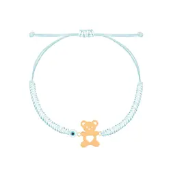 دستبند طلا بچگانه بافت خرس | فروشگاه طلا و جواهر درگونه