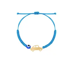 دستبند طلا بچگانه ماشین و چشم نظر | فروشگاه طلا و جواهر درگونه