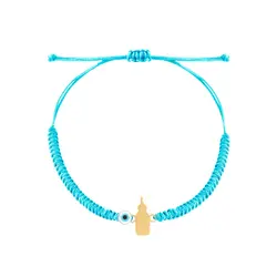 دستبند طلا بچگانه شیشه شیر و چشم نظر | فروشگاه طلا و جواهر درگونه