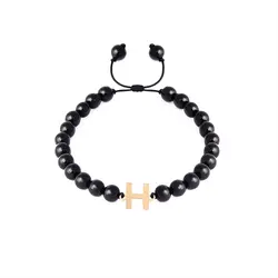 دستبند طلا حروف لاتین H | فروشگاه طلا و جواهر درگونه