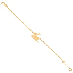 دستبند طلا زنجیری بچگانه حلزون | فروشگاه طلا و جواهر درگونه