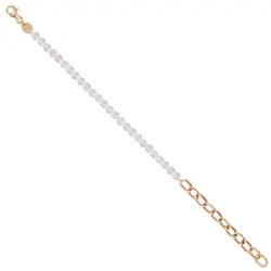 دستبند طلا زنجیری دُر | فروشگاه طلا و جواهر درگونه