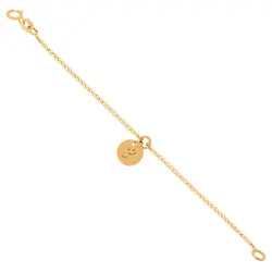 دستبند طلا زنجیری فلامینگو با حکاکی عشق | فروشگاه طلا و جواهر درگونه