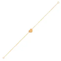 دستبند طلا زنجیری قلب | فروشگاه طلا و جواهر درگونه