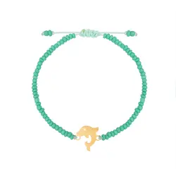 دستبند طلا سنگی دلفین | فروشگاه طلا و جواهر درگونه