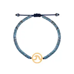 دستبند طلا سنگی موج | فروشگاه طلا و جواهر درگونه