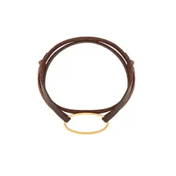 دستبند طلا مردانه چرم بیضی | فروشگاه طلا و جواهر درگونه