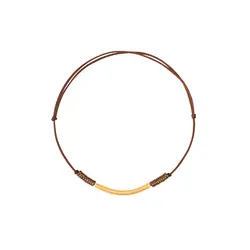 دستبند طلا منحنی نخ و سنگ | فروشگاه طلا و جواهر درگونه