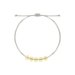 دستبند طلا نخی 5دایره | فروشگاه طلا و جواهر درگونه