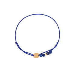 دستبند طلا نخی دایره حکاکی | فروشگاه طلا و جواهر درگونه