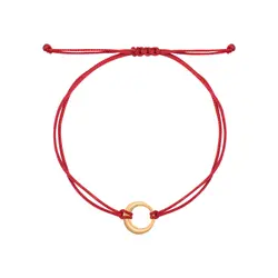 دستبند طلا نخی دایره توخالی | فروشگاه طلا و جواهر درگونه