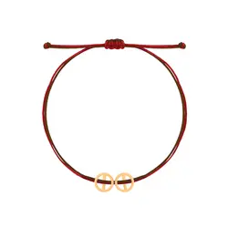 دستبند طلا نخی دایره توخالی | فروشگاه طلا و جواهر درگونه