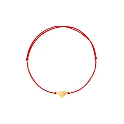 دستبند طلا نخی گوی و قلب | فروشگاه طلا و جواهر درگونه