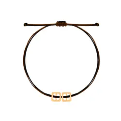 دستبند طلا نخی مربع توخالی | فروشگاه طلا و جواهر درگونه