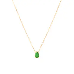گردنبند جواهر اشک زمرد | فروشگاه طلا و جواهر درگونه