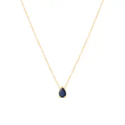 گردنبند جواهر اشک یاقوت کبود | فروشگاه طلا و جواهر درگونه