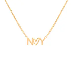 گردنبند طلا N&Y با زنجیر طنابی | فروشگاه طلا و جواهر درگونه
