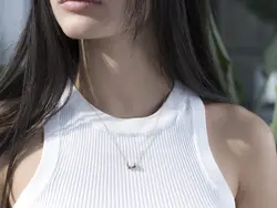 گردنبند طلا آیرین نیم دایره | فروشگاه طلا و جواهر درگونه