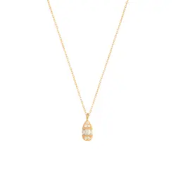 گردنبند طلا اشک ژیا عمودی | فروشگاه طلا و جواهر درگونه