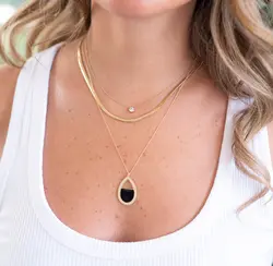 گردنبند طلا اشک نوستالژی | فروشگاه طلا و جواهر درگونه