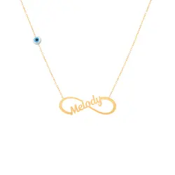 گردنبند طلا بچگانه اسم ملودی | فروشگاه طلا و جواهر درگونه