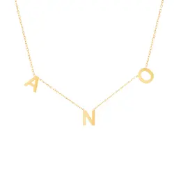 گردنبند طلا حروف انگلیسی | فروشگاه طلا و جواهر درگونه