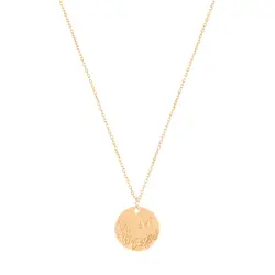 گردنبند طلا دایره حکاکی حروف M | فروشگاه طلا و جواهر درگونه
