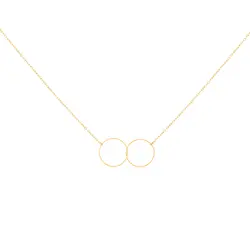 گردنبند طلا دو حلقه | فروشگاه طلا و جواهر درگونه