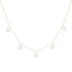 گردنبند طلا زنجیر و مروارید | فروشگاه طلا و جواهر درگونه