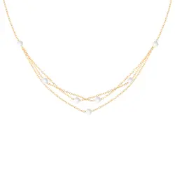 گردنبند طلا زنجیر و مروارید | فروشگاه طلا و جواهر درگونه