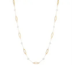 گردنبند طلا زنجیر و مروارید ویان | فروشگاه طلا و جواهر درگونه