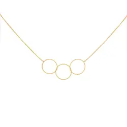 گردنبند طلا سه حلقه | فروشگاه طلا و جواهر درگونه