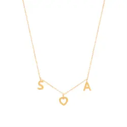 گردنبند طلا طراحی S?A | فروشگاه طلا و جواهر درگونه