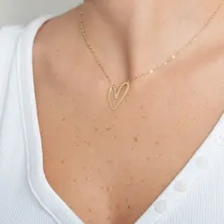 گردنبند طلا قلب رژینا | فروشگاه طلا و جواهر درگونه