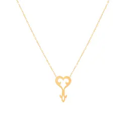 گردنبند طلا قلب مدرن | فروشگاه طلا و جواهر درگونه