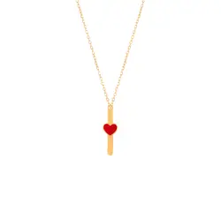 گردنبند طلا قلب نوستالژی | فروشگاه طلا و جواهر درگونه