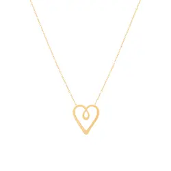 گردنبند طلا قلب هژان | فروشگاه طلا و جواهر درگونه