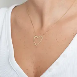 گردنبند طلا قلب و نشان | فروشگاه طلا و جواهر درگونه