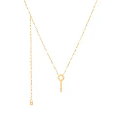 گردنبند طلا کلید و قفل | فروشگاه طلا و جواهر درگونه