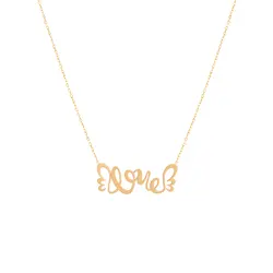 گردنبند طلا لاو و بال پروانه | فروشگاه طلا و جواهر درگونه