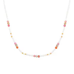 گردنبند طلا مروارید سایز 4 و گوی | فروشگاه طلا و جواهر درگونه