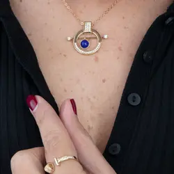 گردنبند طلا هرا سورمه‌ای | فروشگاه طلا و جواهر درگونه