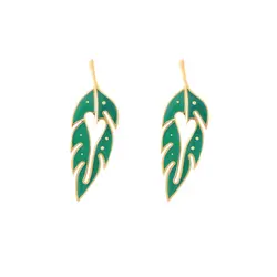 گوشواره طلا برگ نوستالژی | فروشگاه طلا و جواهر درگونه