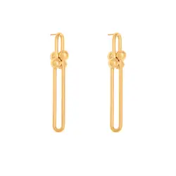 گوشواره طلا تیفانی بلند | فروشگاه طلا و جواهر درگونه