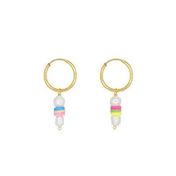 گوشواره طلا حلقه ای مروارید | فروشگاه طلا و جواهر درگونه