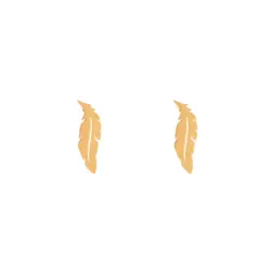 گوشواره طلا میخی پر | فروشگاه طلا و جواهر درگونه