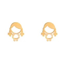 گوشواره طلا میخی دختر | فروشگاه طلا و جواهر درگونه